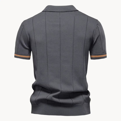 Polo met korte rits en klassieke kraag