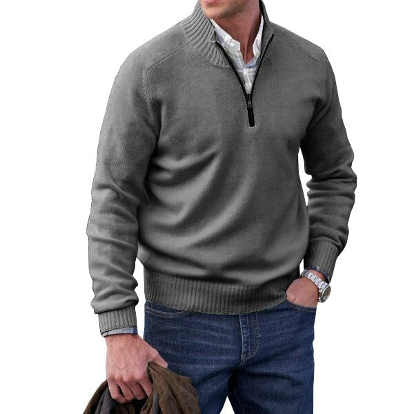 Cashmere coltrui voor heren – grijs