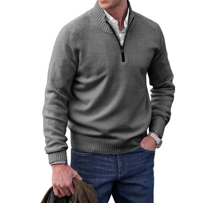 Cashmere coltrui voor heren – grijs