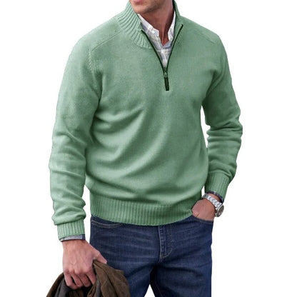 Cashmere coltrui voor heren – groen