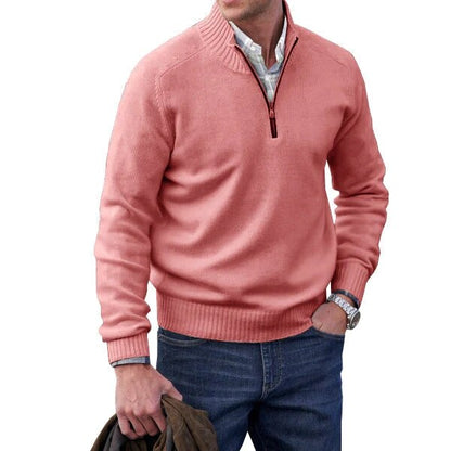 Cashmere coltrui voor heren – roze