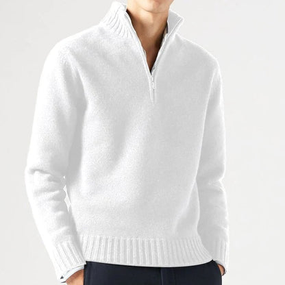 Cashmere coltrui voor heren – wit
